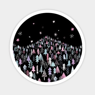 Magic Christmas Trees Magnet